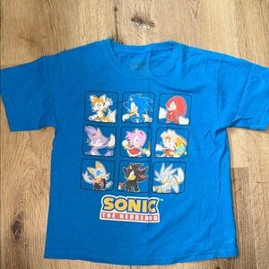 Sonic The Hedgehog Kids' Blue Graphic Tee